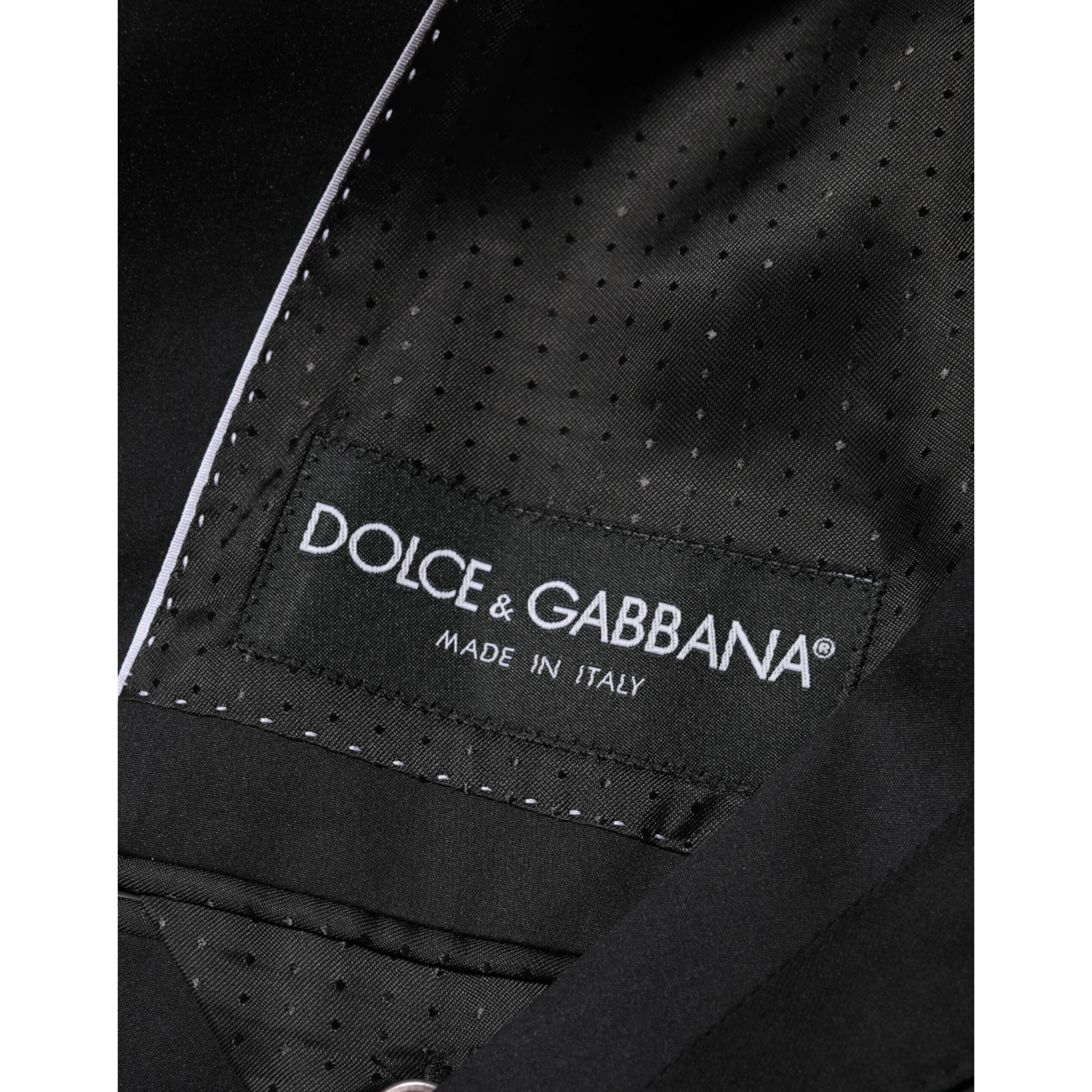 Black Cotton 2 Buttons Suit Jacket Blazer