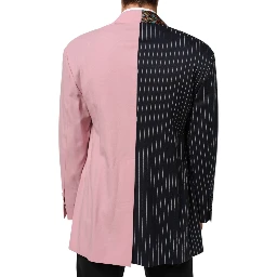 Multicolor Patchwork Single Breasted Jacket Blazer