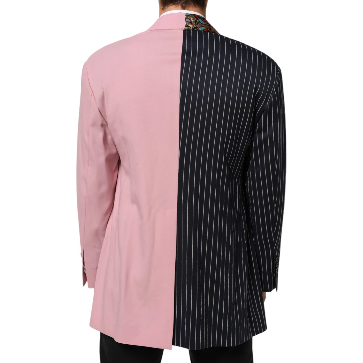 Multicolor Patchwork Single Breasted Jacket Blazer