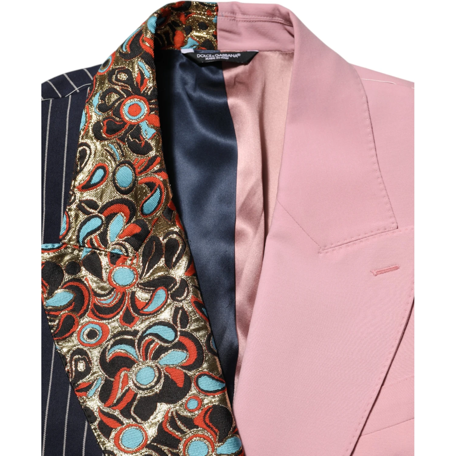 Multicolor Patchwork Single Breasted Jacket Blazer