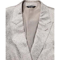 Beige MARTINI Double-Breasted Suit Blazer