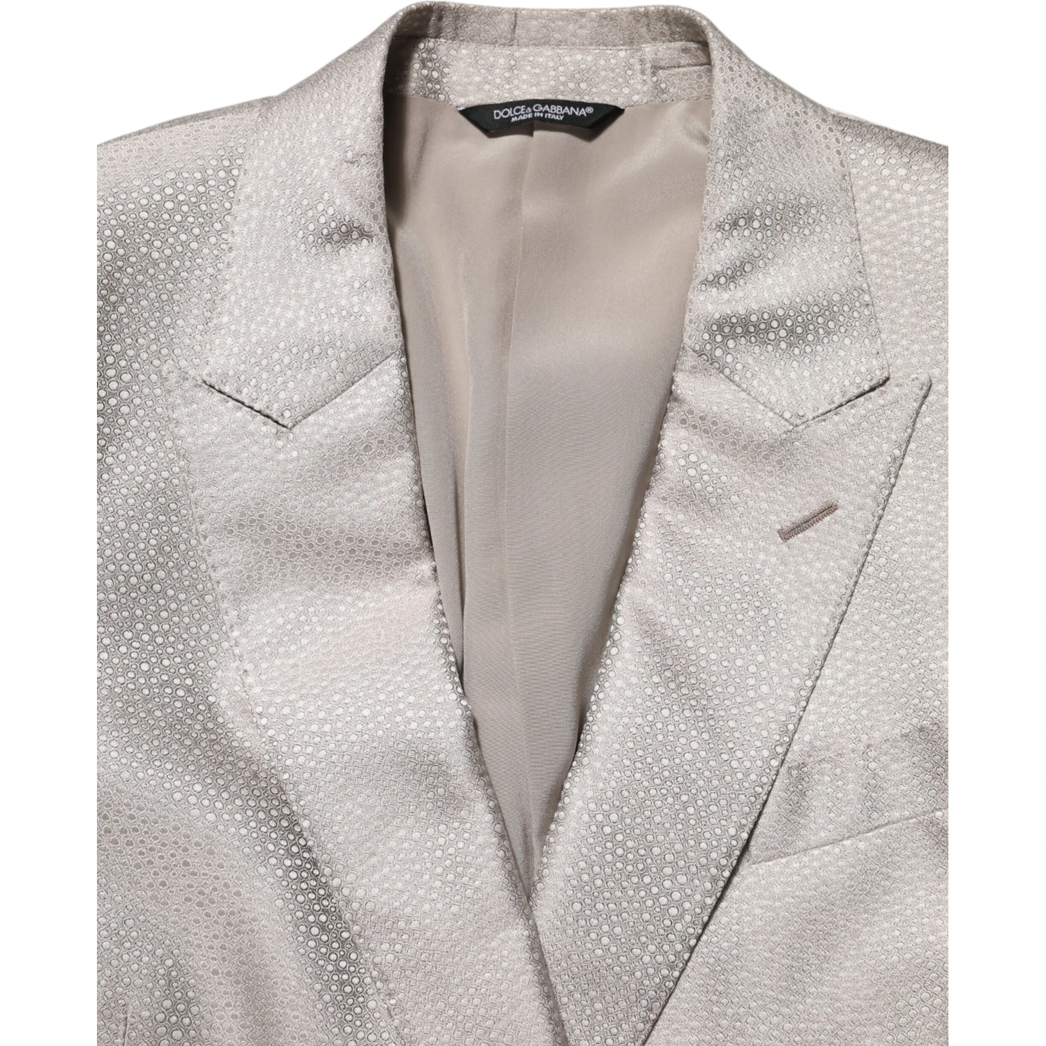 Beige MARTINI Double-Breasted Suit Blazer