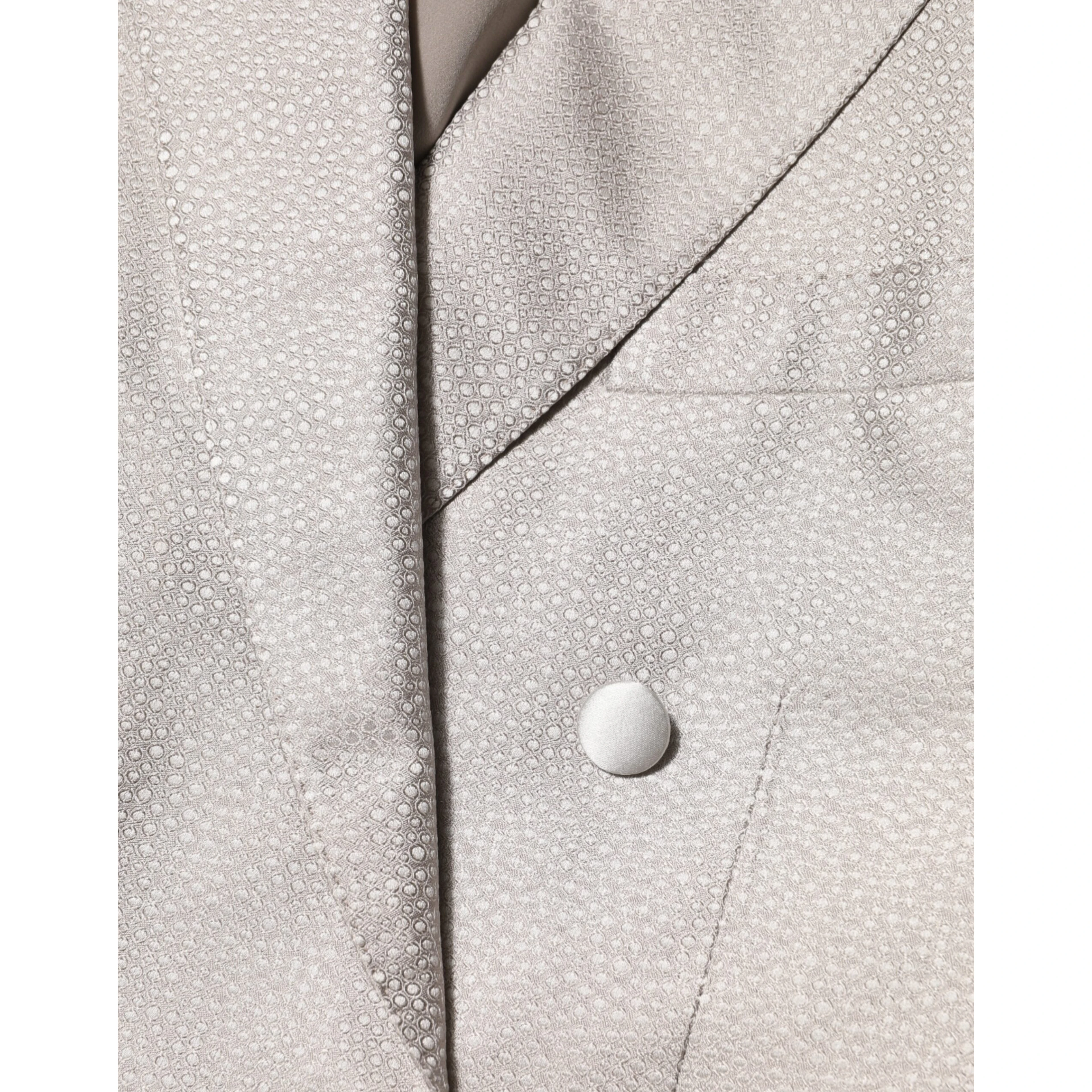 Beige MARTINI Double-Breasted Suit Blazer