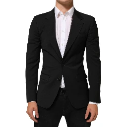 Black STAFF 2 Buttons Suit Jacket Blazer