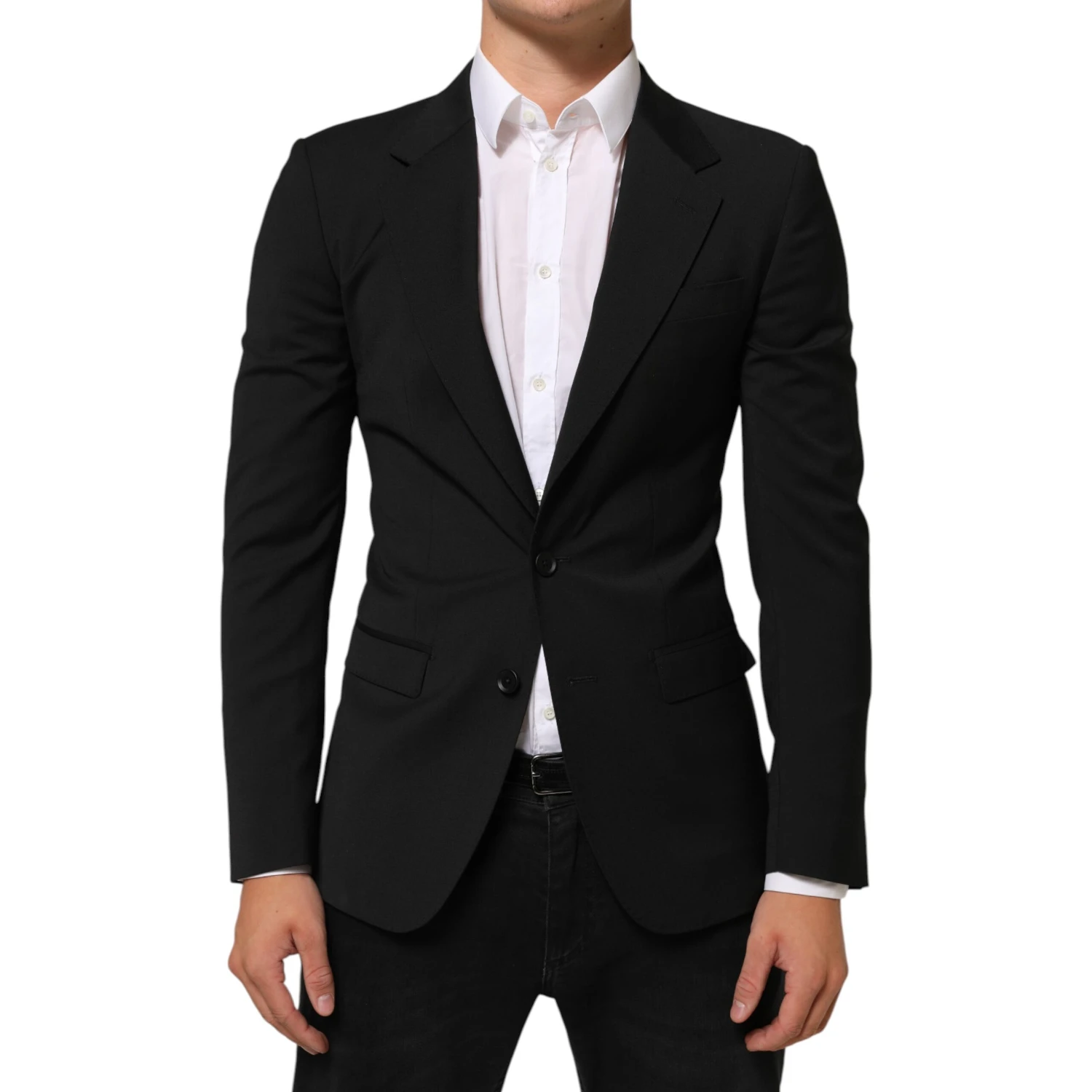 Black STAFF 2 Buttons Suit Jacket Blazer
