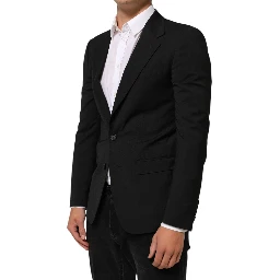 Black STAFF 2 Buttons Suit Jacket Blazer