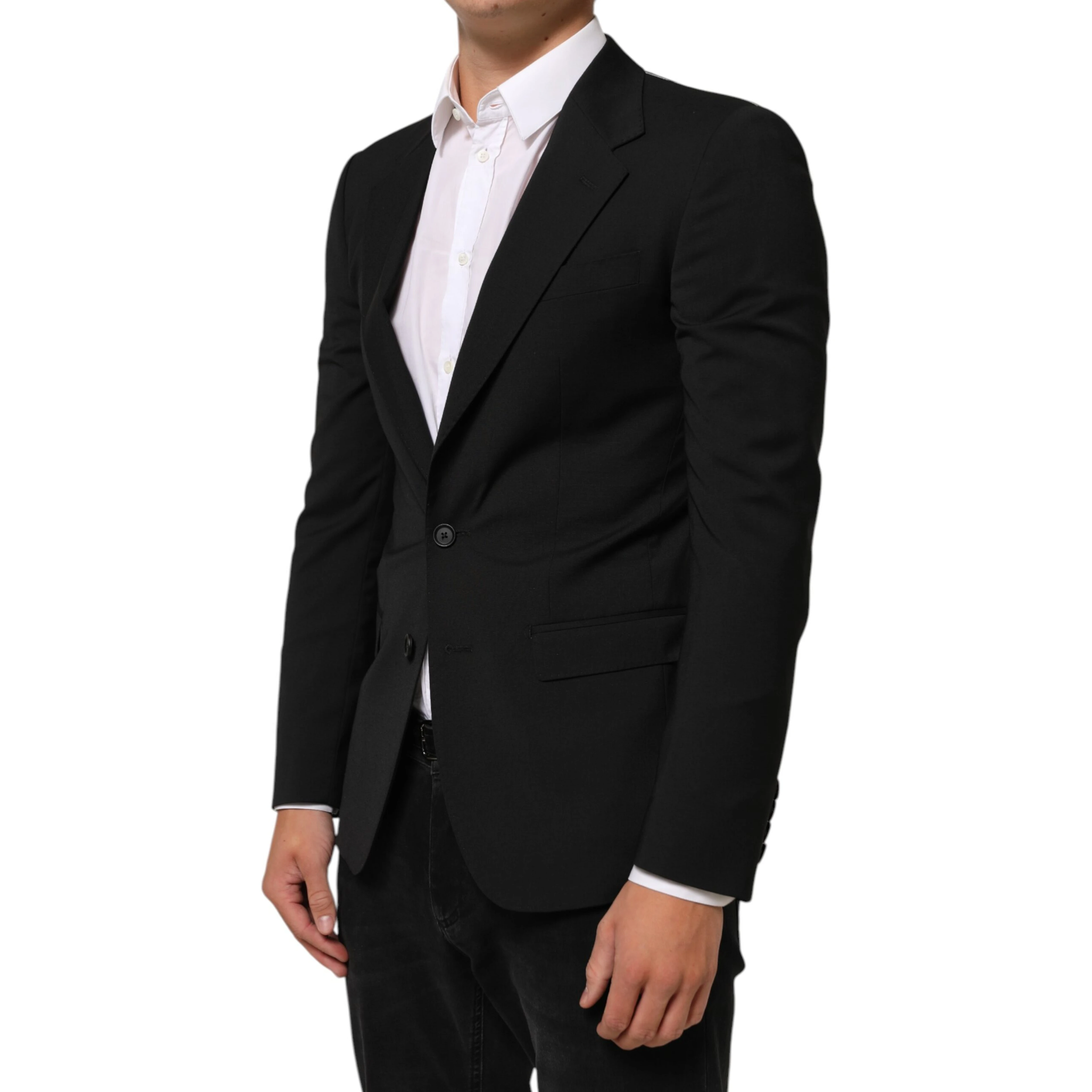 Black STAFF 2 Buttons Suit Jacket Blazer