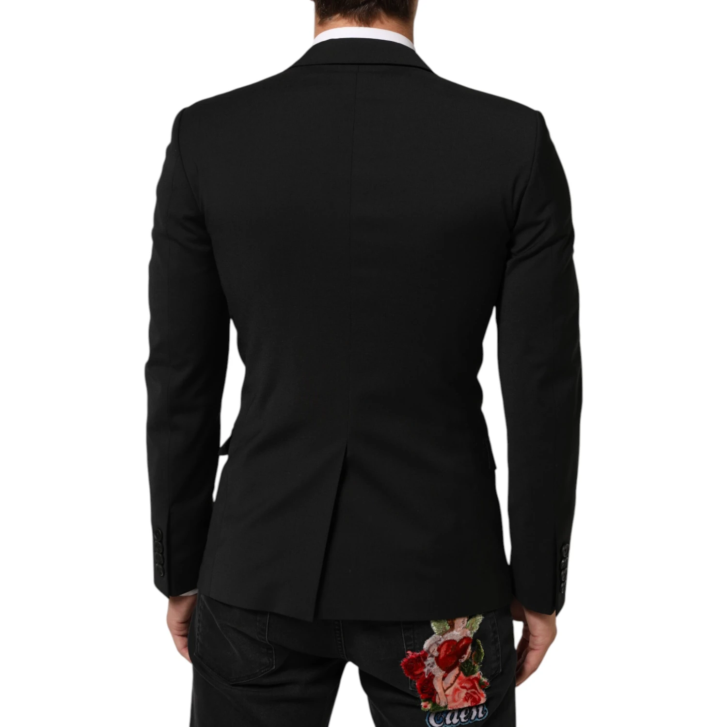 Black STAFF 2 Buttons Suit Jacket Blazer