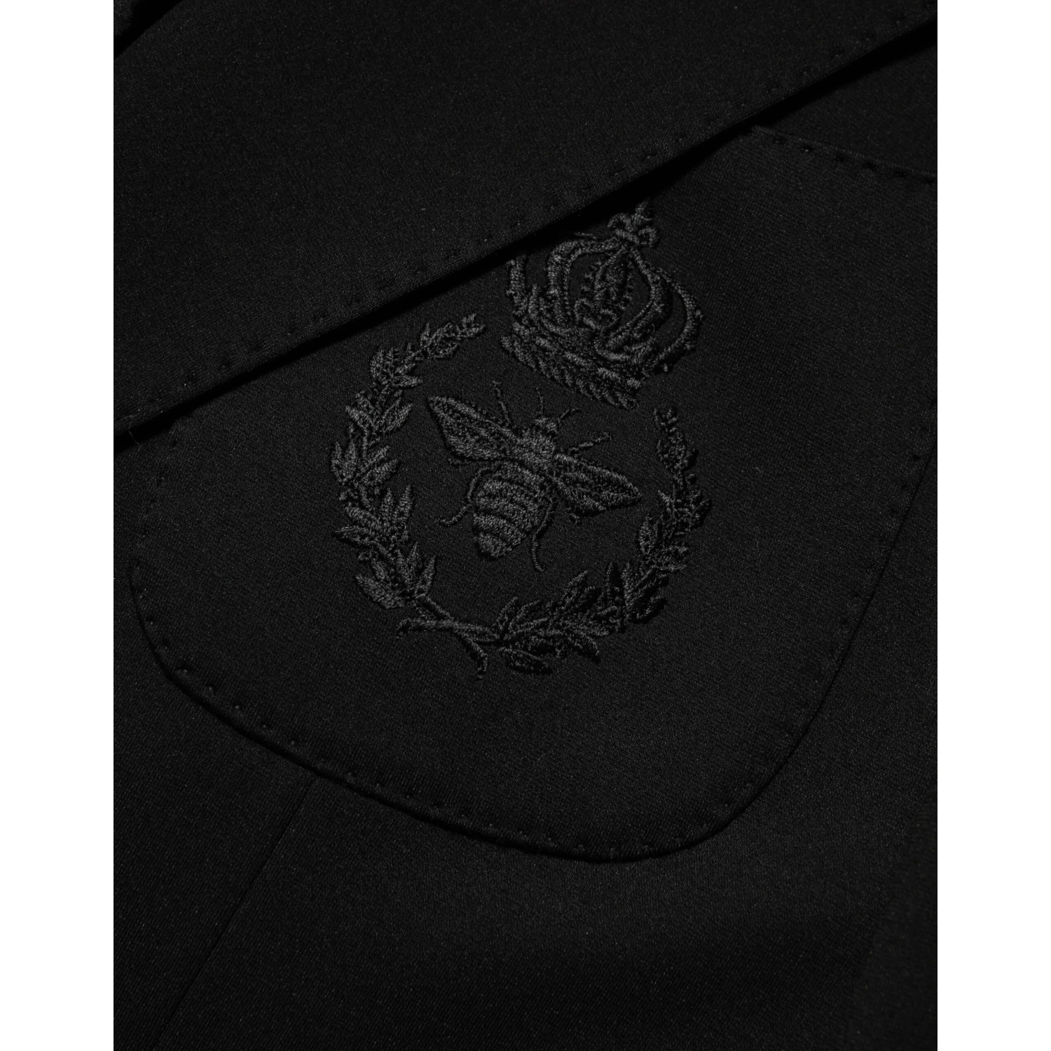Black Viscose 2 Buttons Suit Jacket Blazer