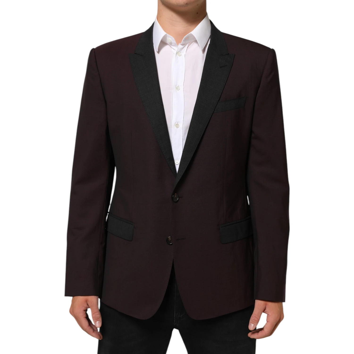 Maroon Wool 2 Buttons Suit Jacket Blazer