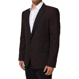 Maroon Wool 2 Buttons Suit Jacket Blazer