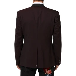 Maroon Wool 2 Buttons Suit Jacket Blazer