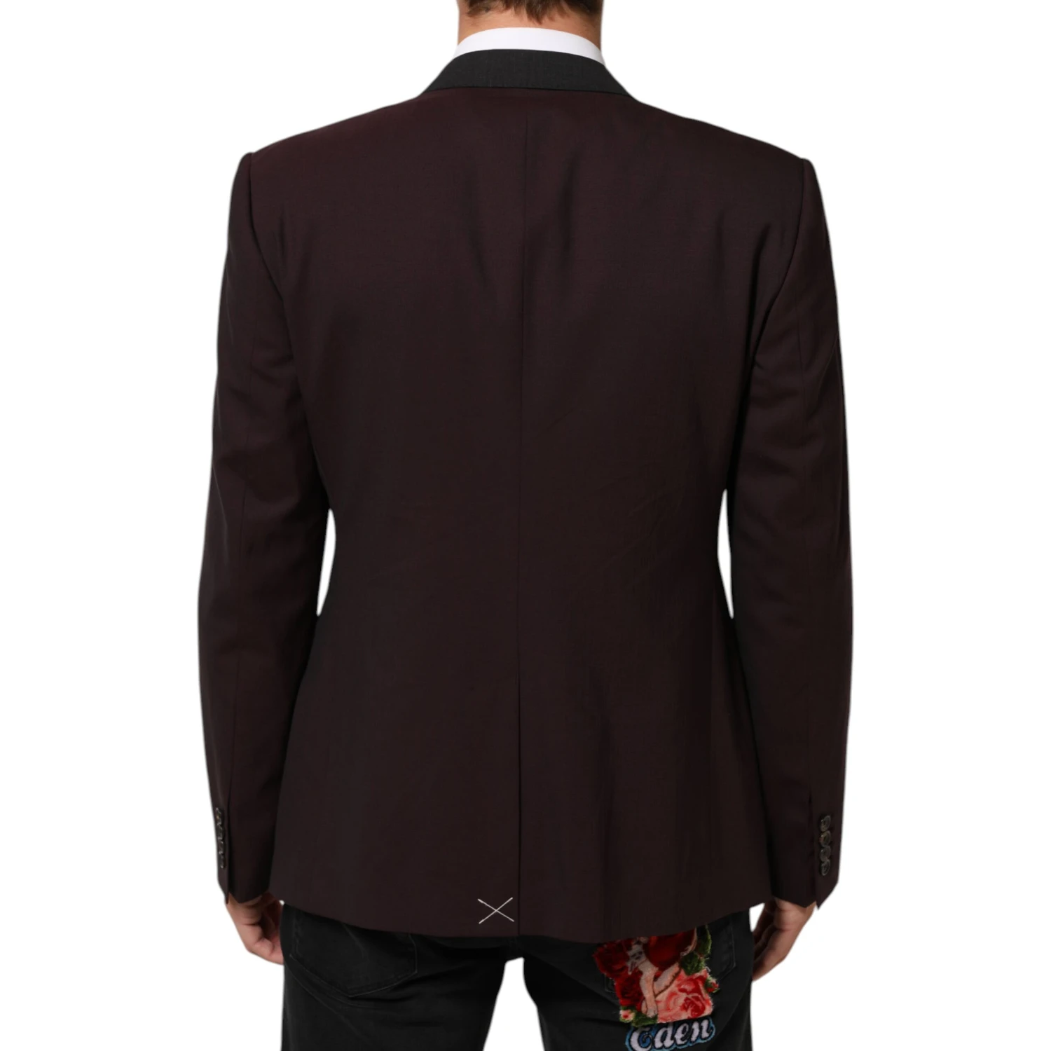 Maroon Wool 2 Buttons Suit Jacket Blazer