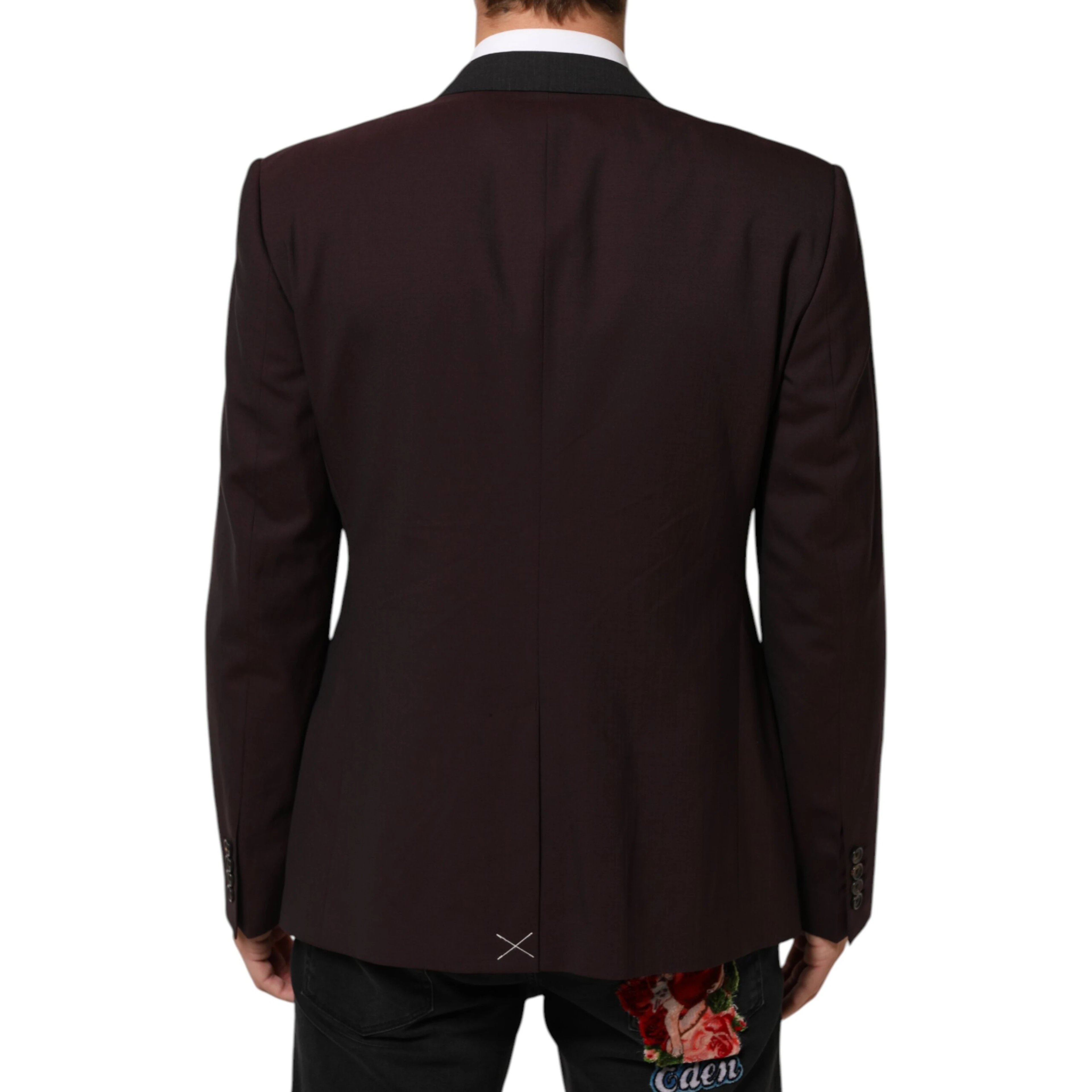 Maroon Wool 2 Buttons Suit Jacket Blazer