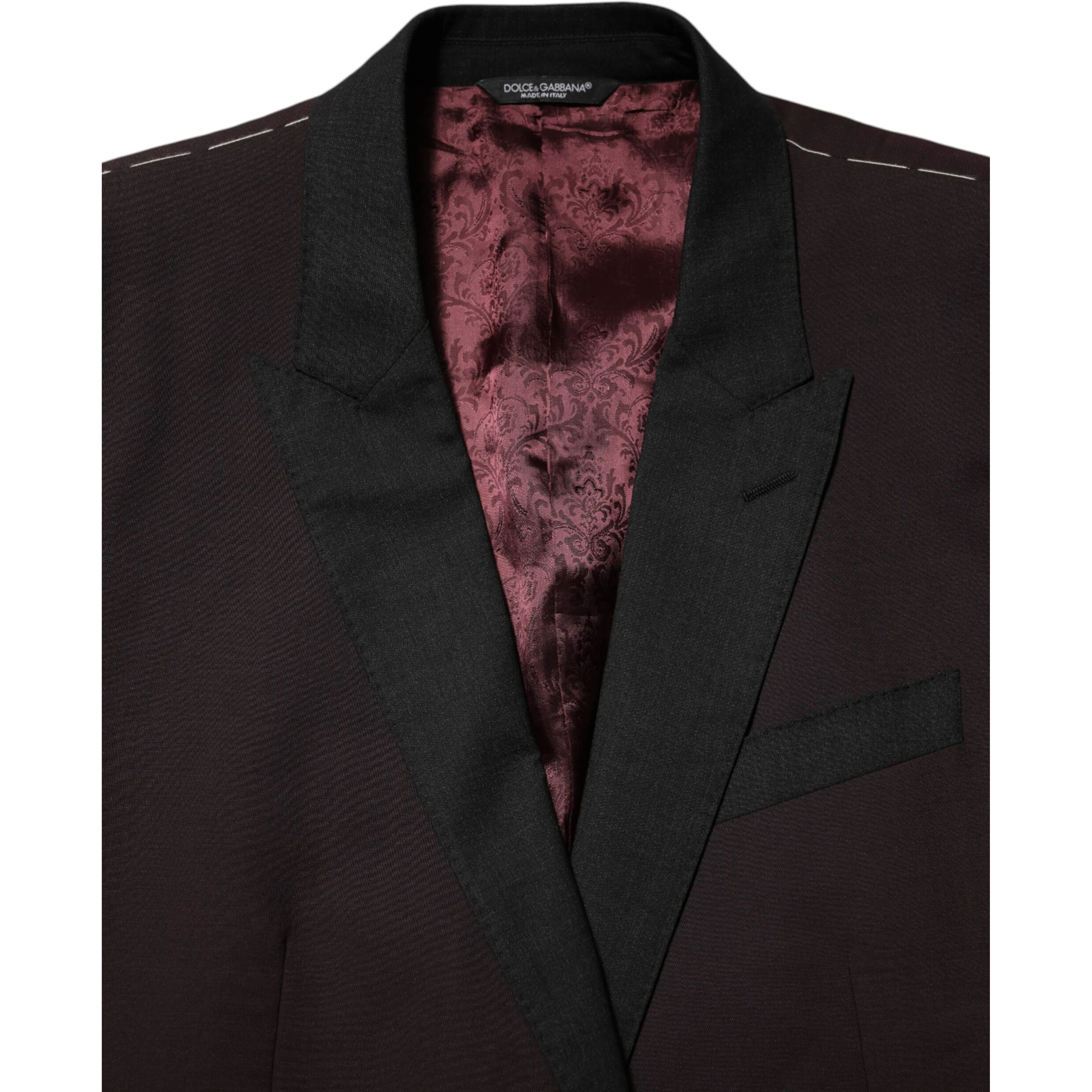 Maroon Wool 2 Buttons Suit Jacket Blazer