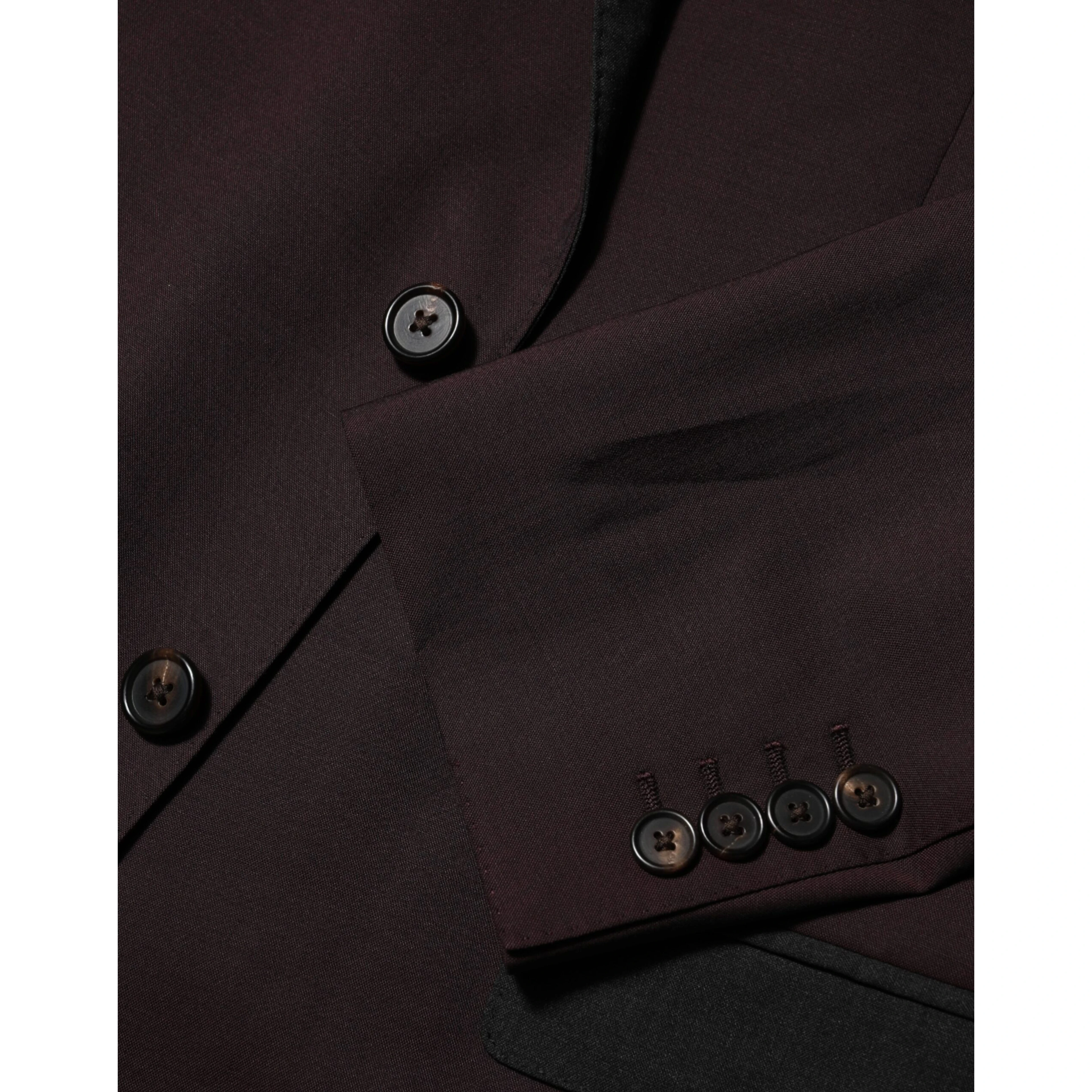 Maroon Wool 2 Buttons Suit Jacket Blazer