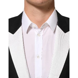 Black White MARTINI 1 Button Men Suit Blazer