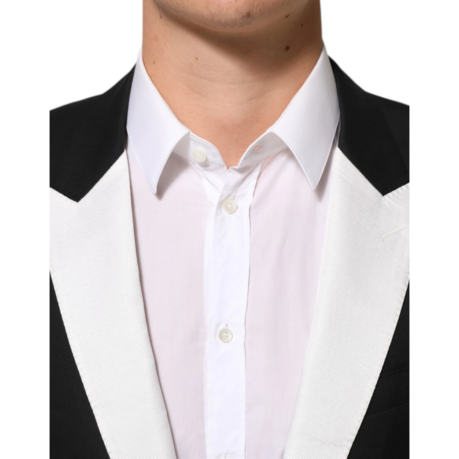 Black White MARTINI 1 Button Men Suit Blazer