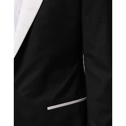 Black White MARTINI 1 Button Men Suit Blazer