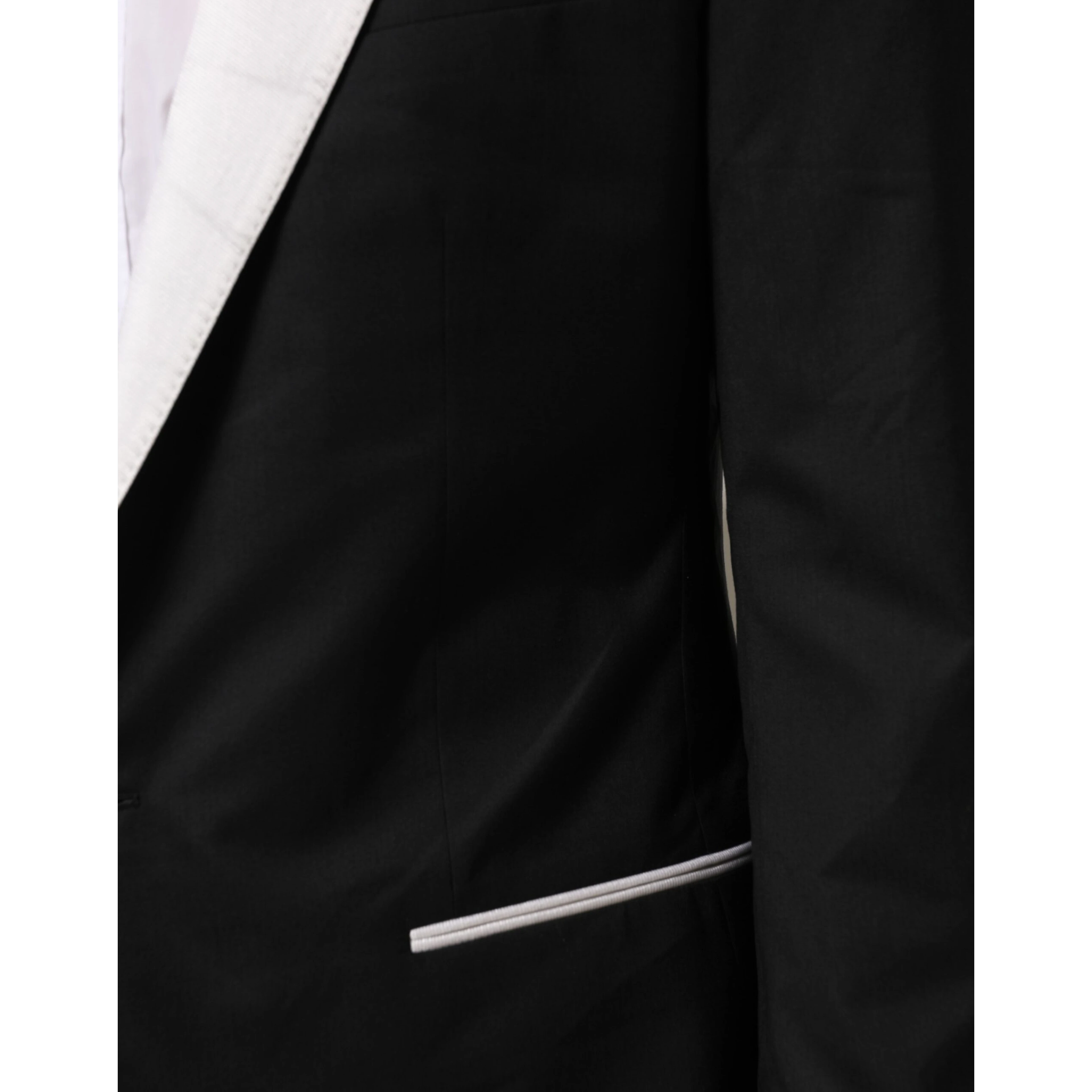 Black White MARTINI 1 Button Men Suit Blazer
