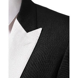 Black White MARTINI 1 Button Men Suit Blazer