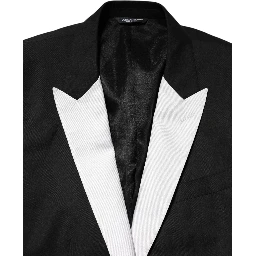 Black White MARTINI 1 Button Men Suit Blazer