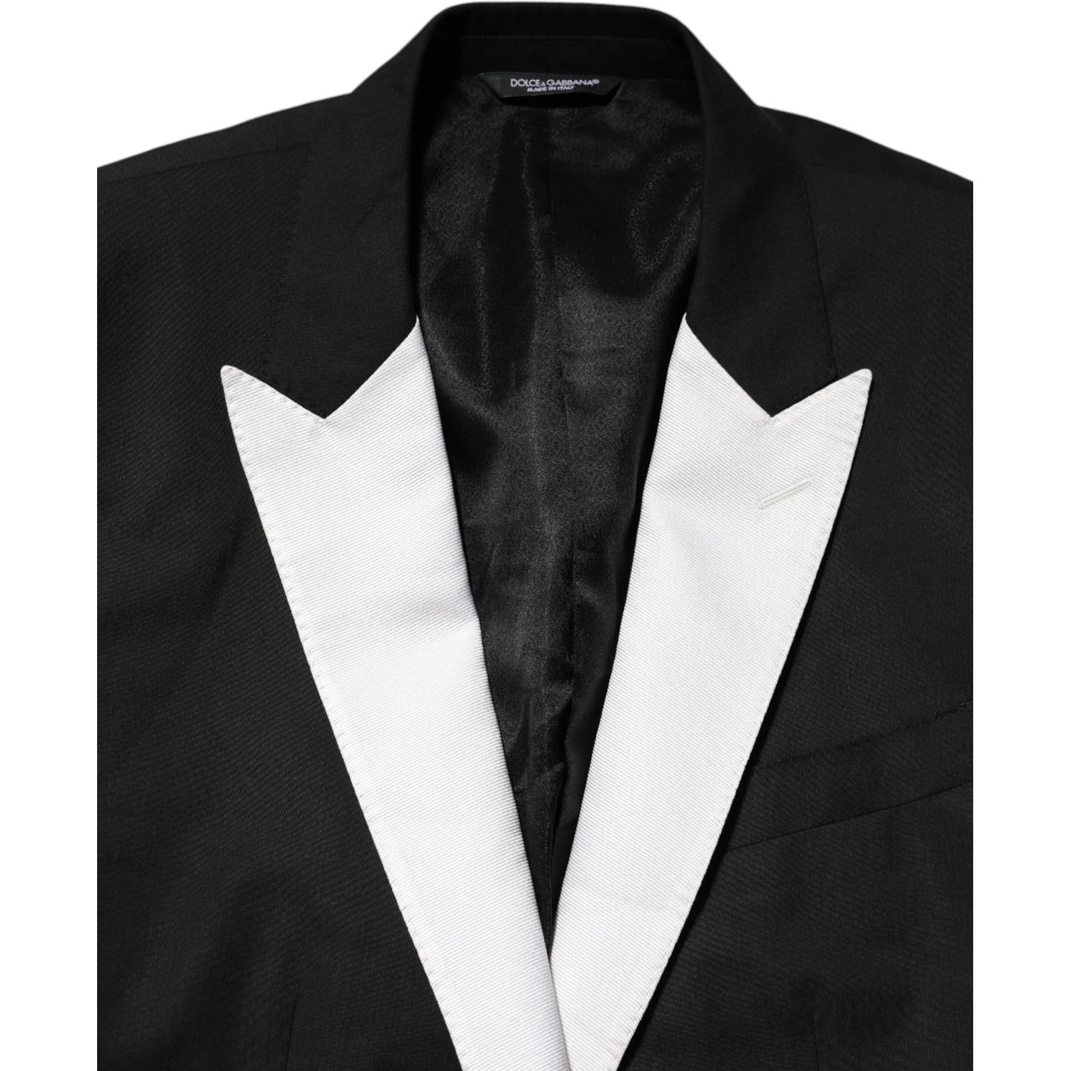 Black White MARTINI 1 Button Men Suit Blazer