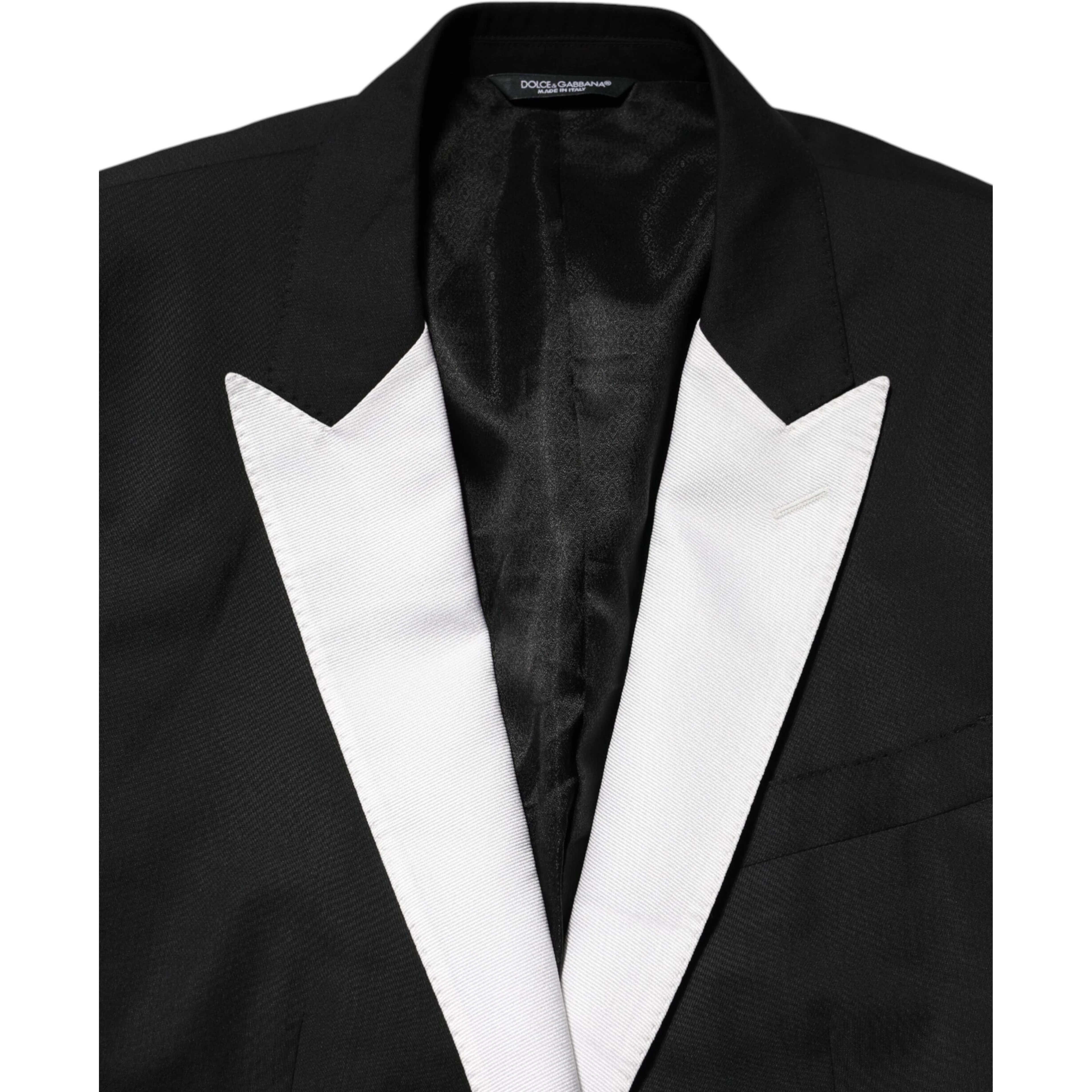 Black White MARTINI 1 Button Men Suit Blazer