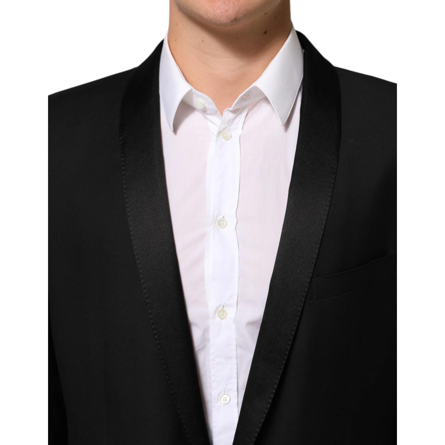 Black Wool GOLD 1 Button Men Suit Blazer