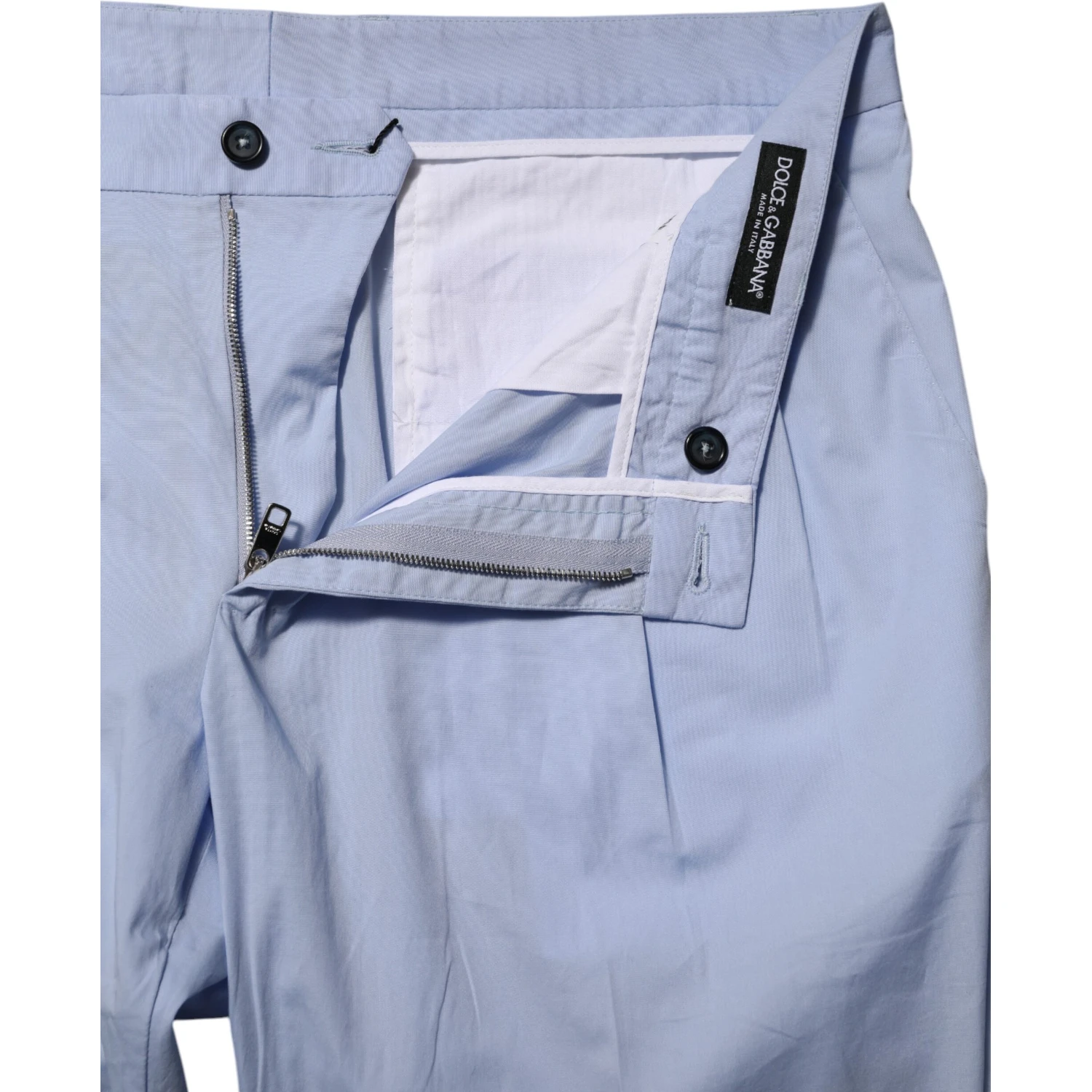Light Blue Cotton Stretch Tapered Men Trouser Pants