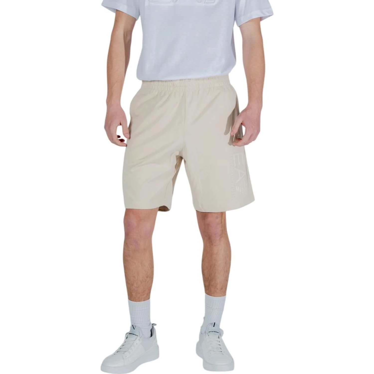Beige Cotton Bermuda Shorts