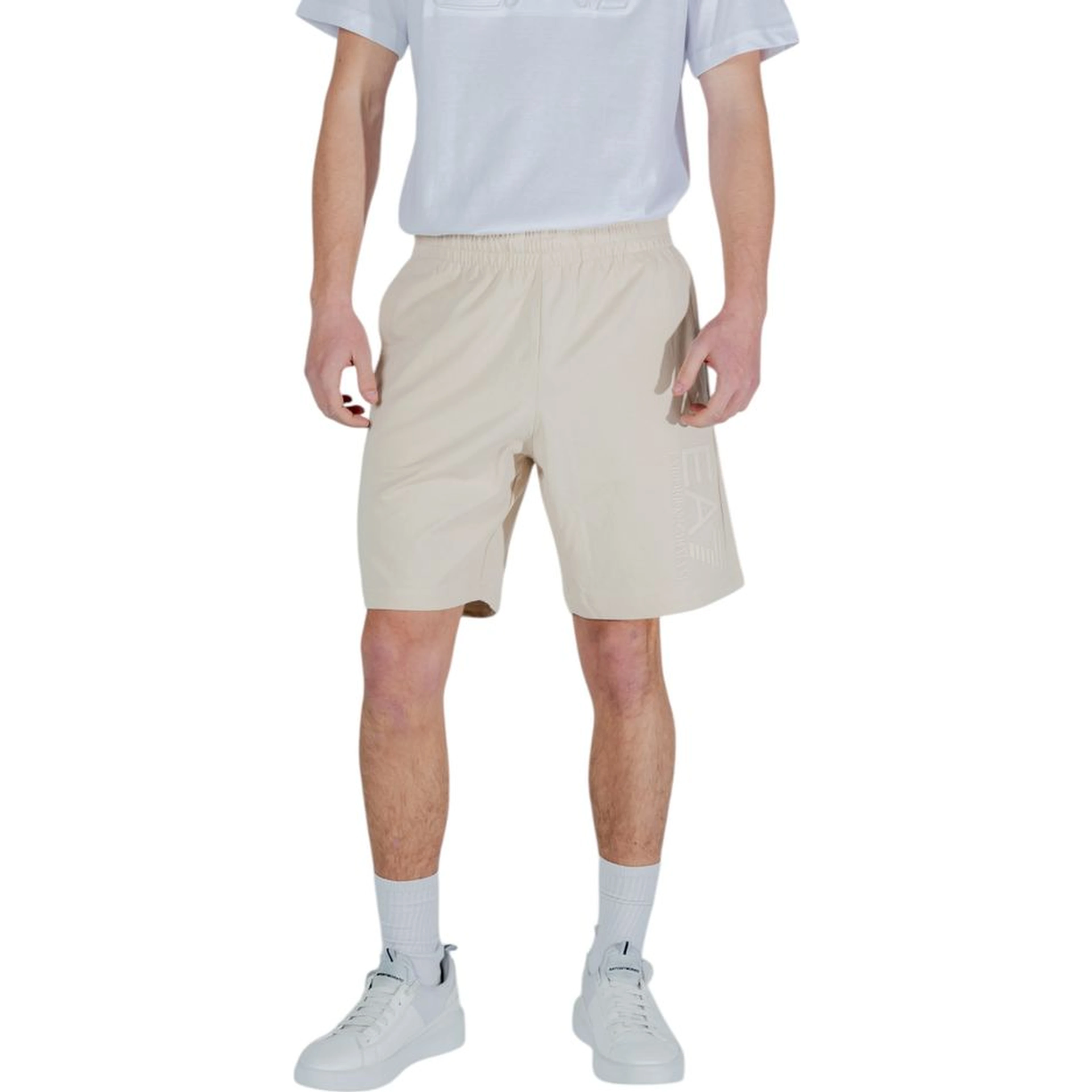 Beige Cotton Bermuda Shorts