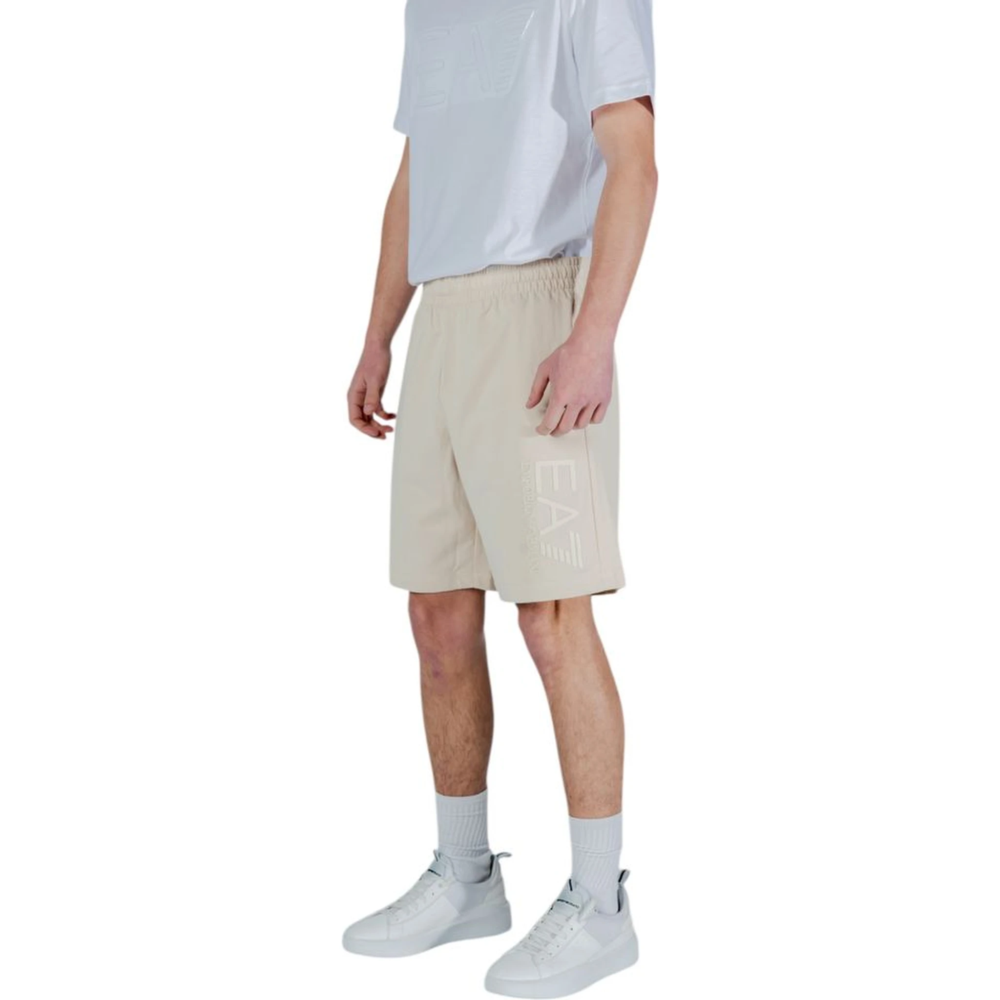 Beige Cotton Bermuda Shorts