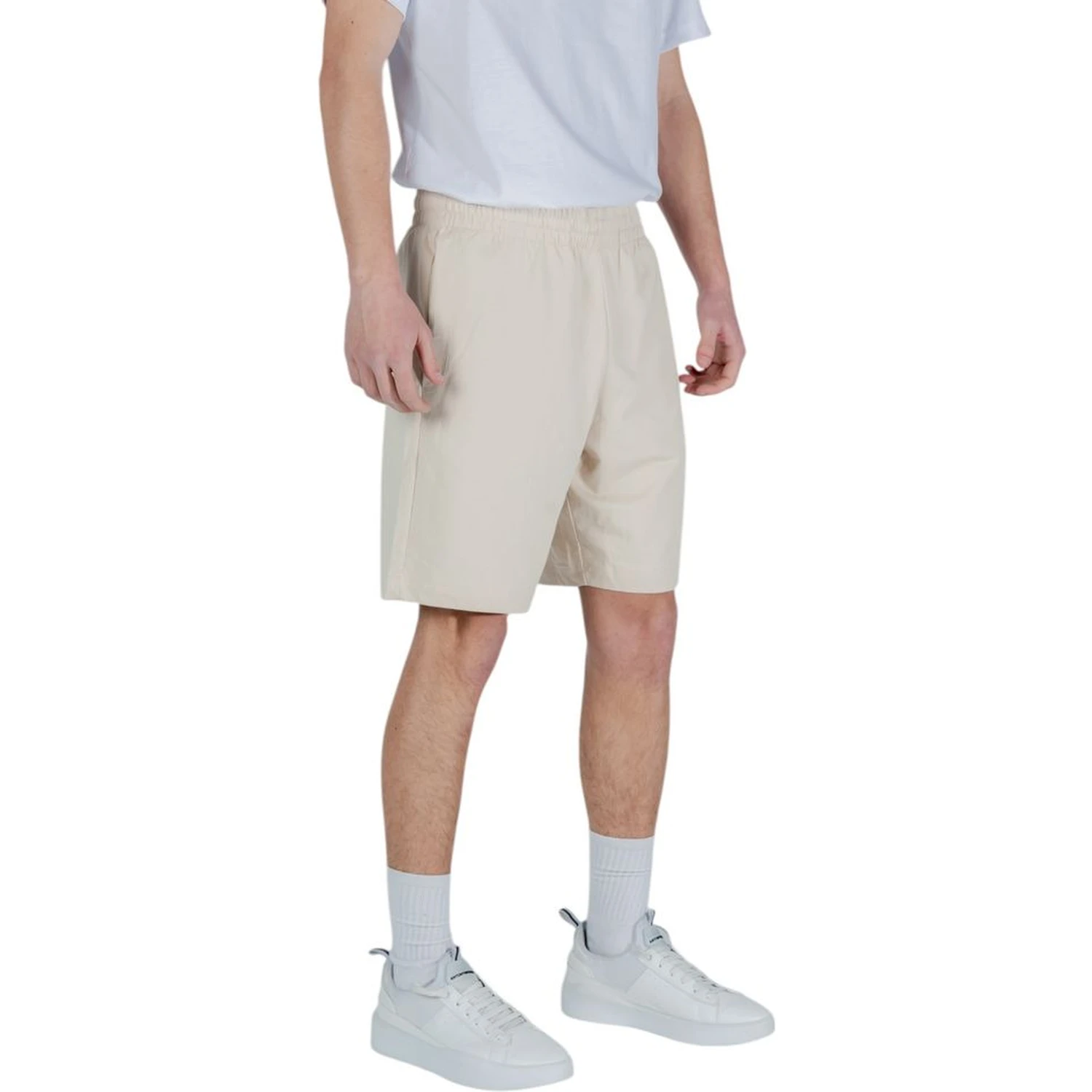 Beige Cotton Bermuda Shorts