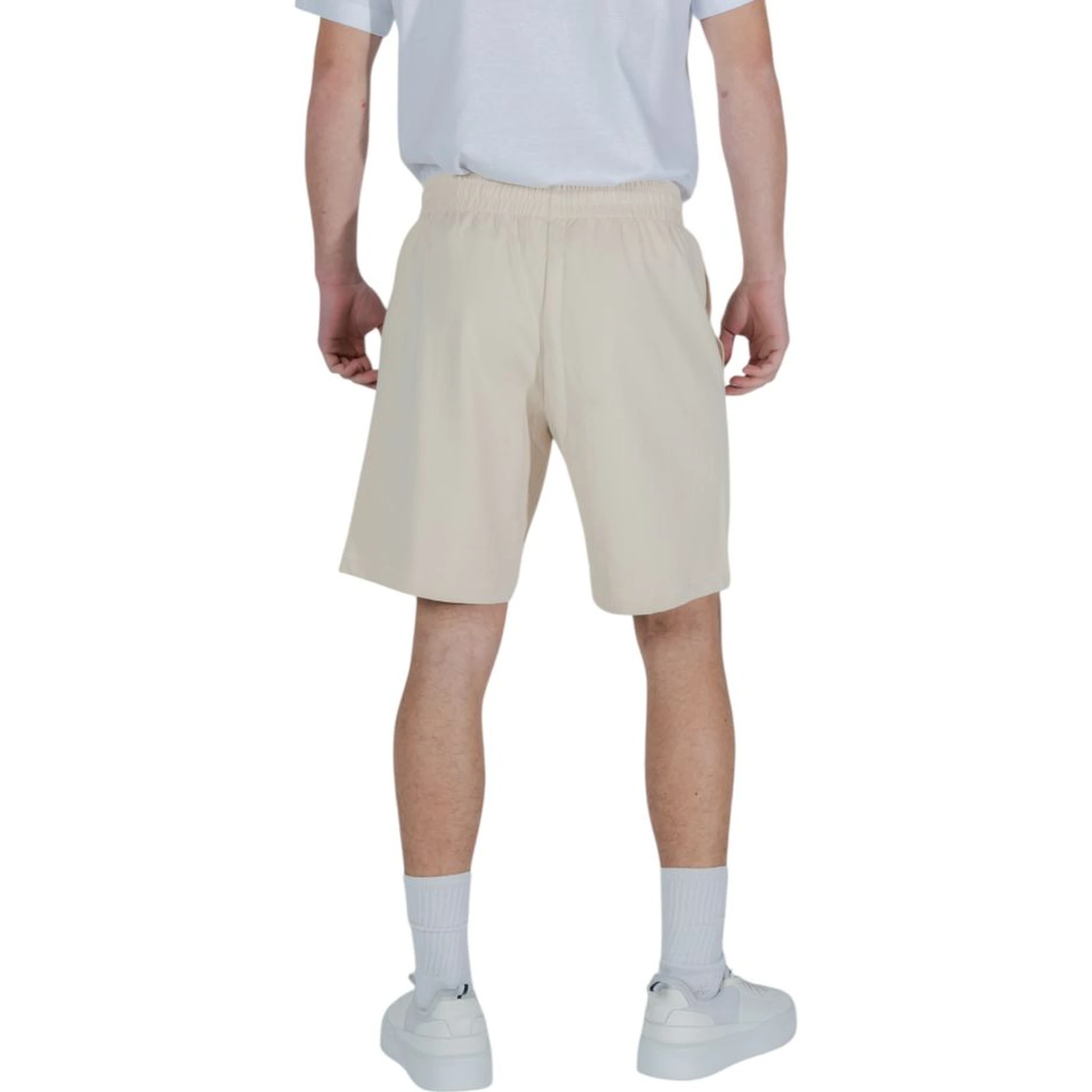Beige Cotton Bermuda Shorts