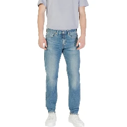 Blue Cotton Skinny Jeans