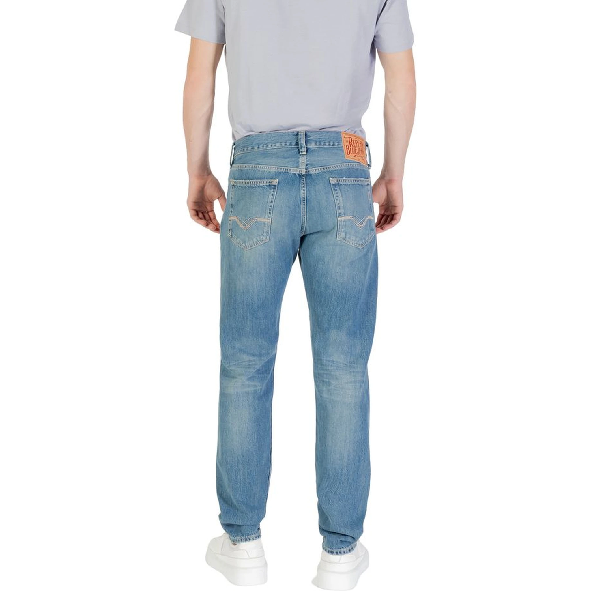 Blue Cotton Skinny Jeans