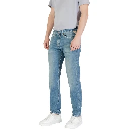 Blue Cotton Skinny Jeans