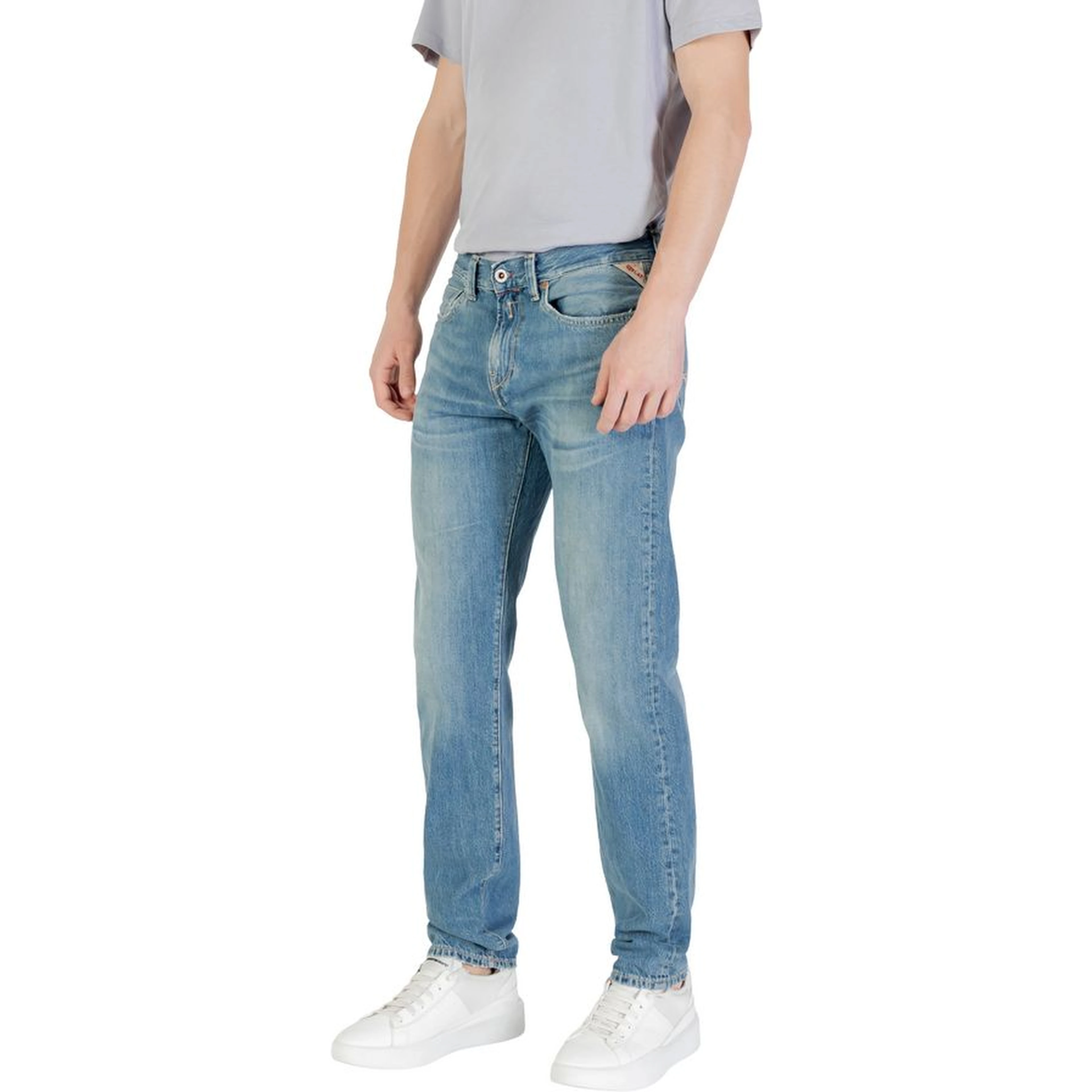 Blue Cotton Skinny Jeans