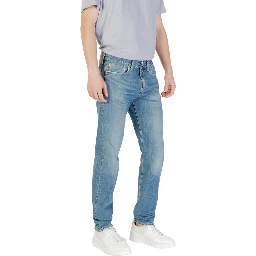 Blue Cotton Skinny Jeans