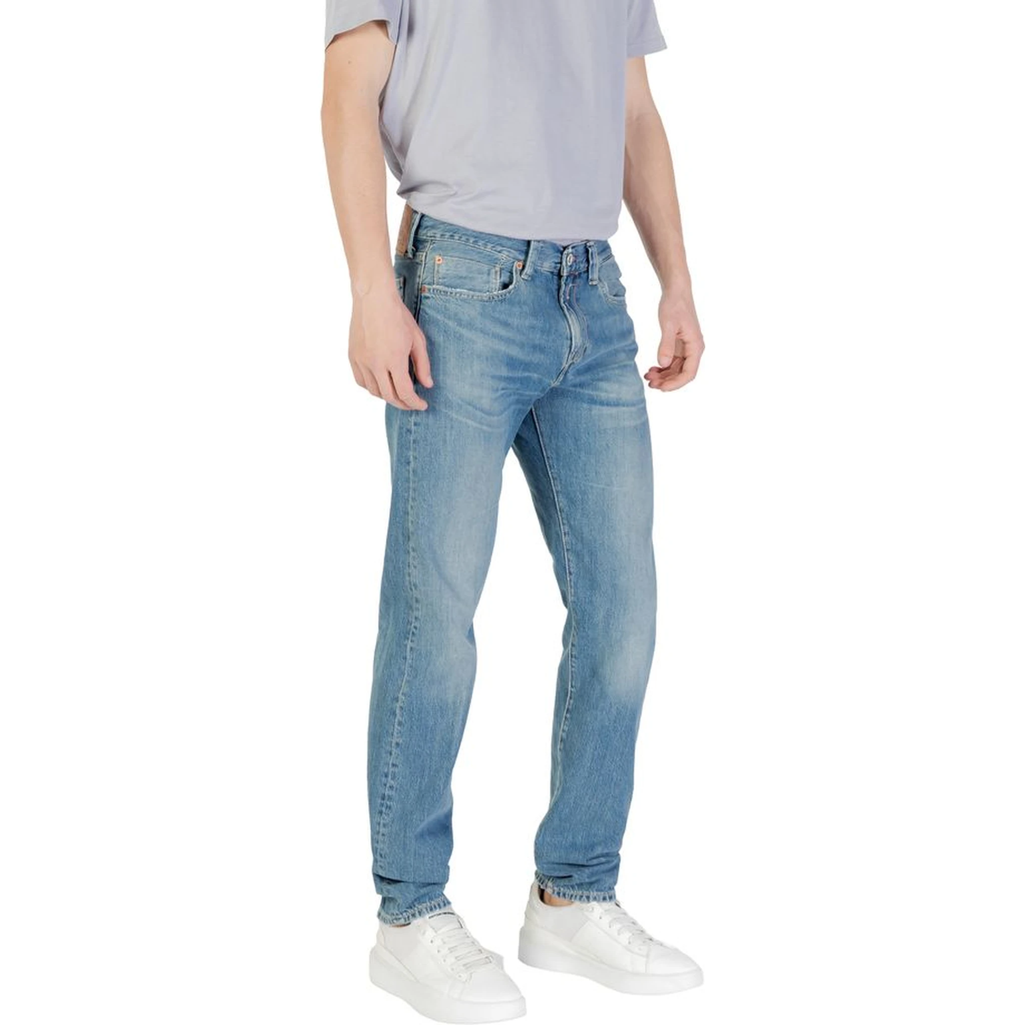 Blue Cotton Skinny Jeans