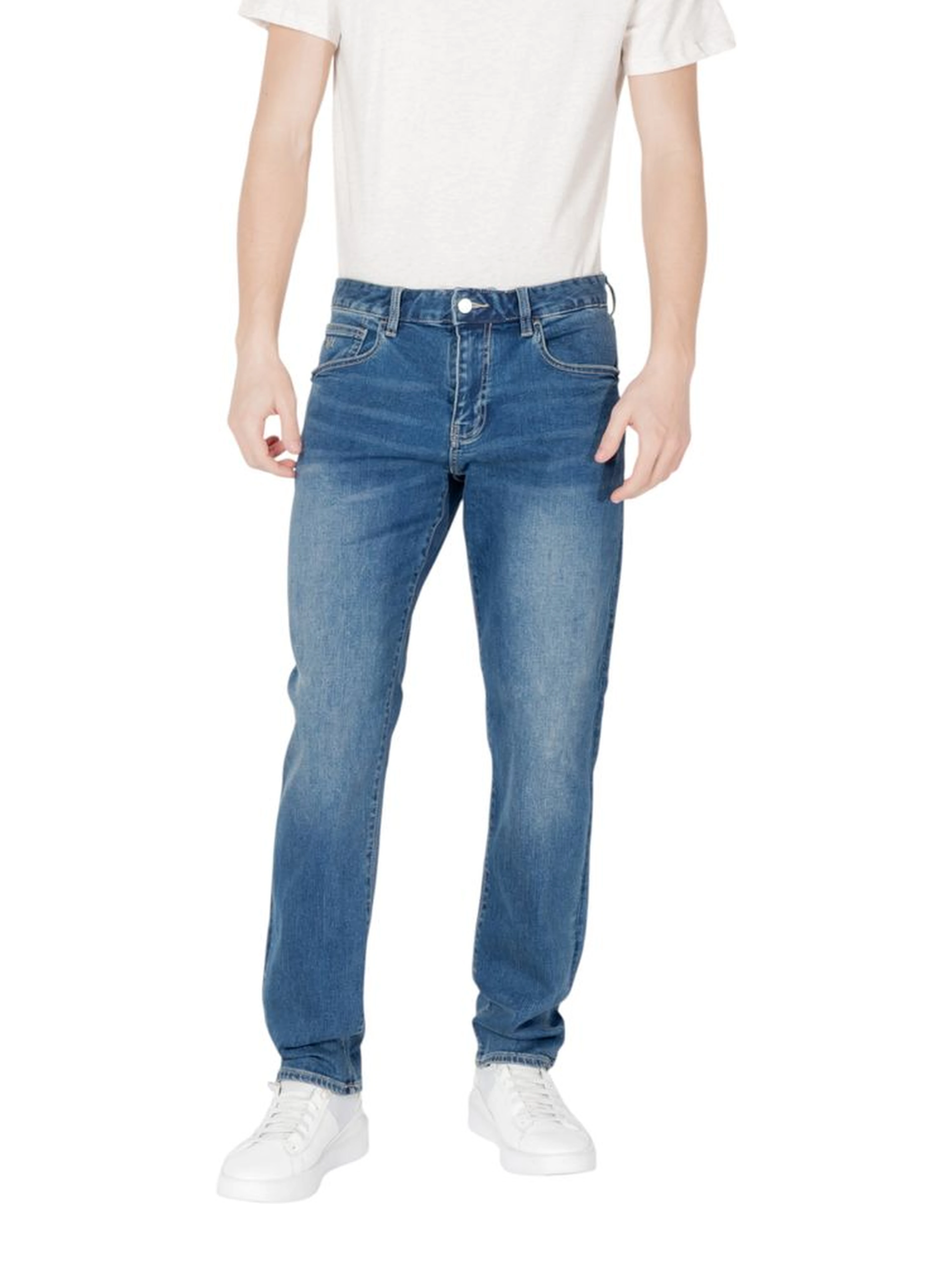 Blue Cotton Skinny Jeans