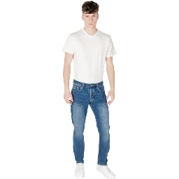 Blue Cotton Skinny Jeans