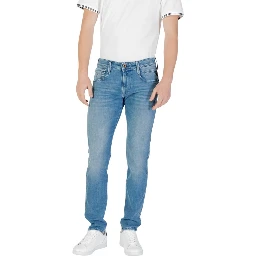 Blue Cotton Skinny Jeans