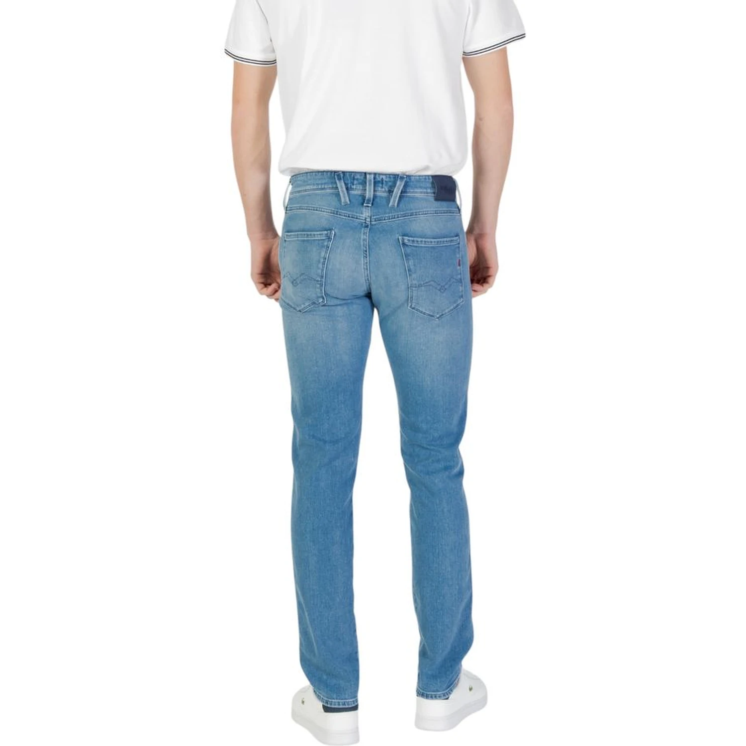 Blue Cotton Skinny Jeans