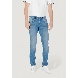 Blue Cotton Skinny Jeans