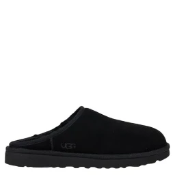 Black Suede Leather Clogs