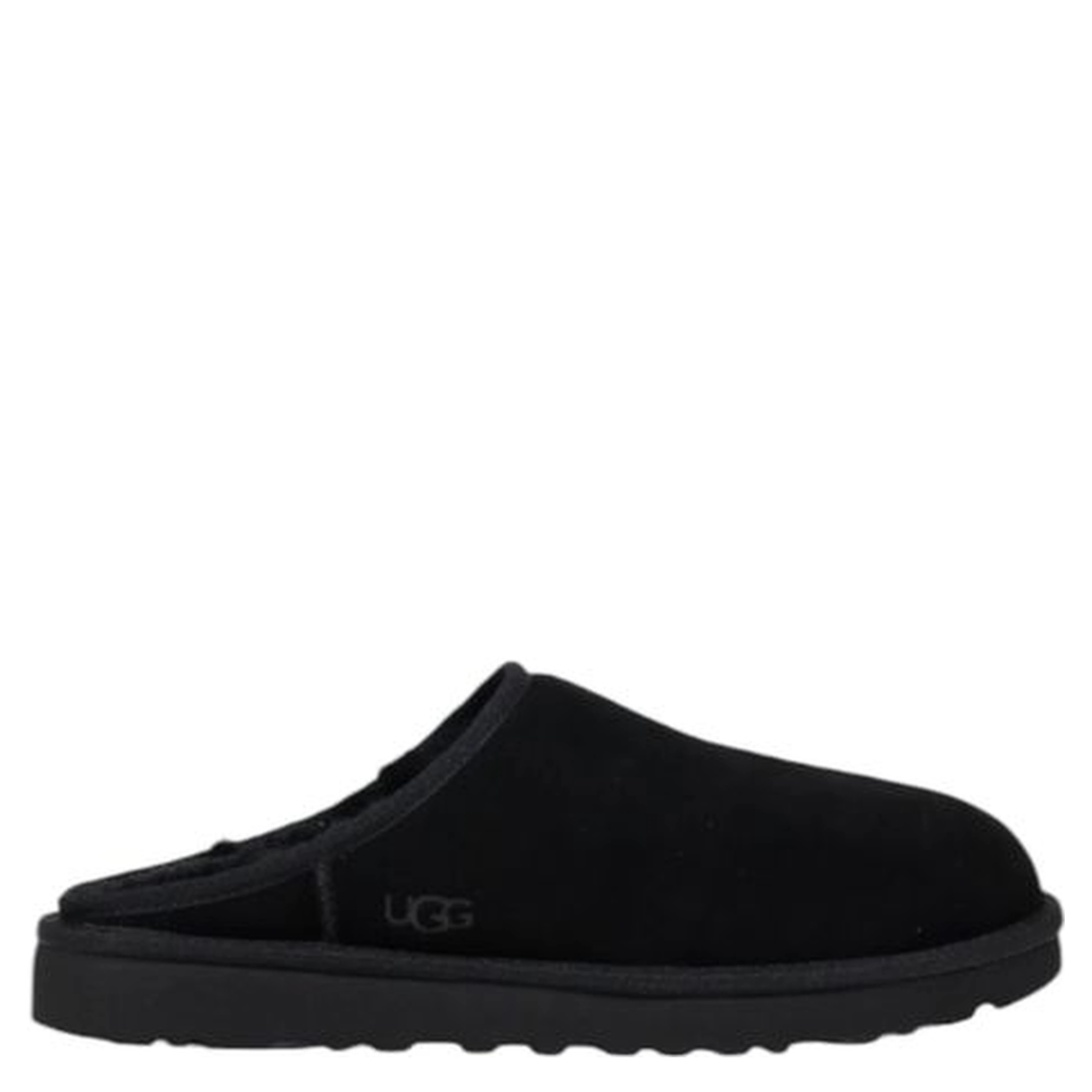 Black Suede Leather Clogs