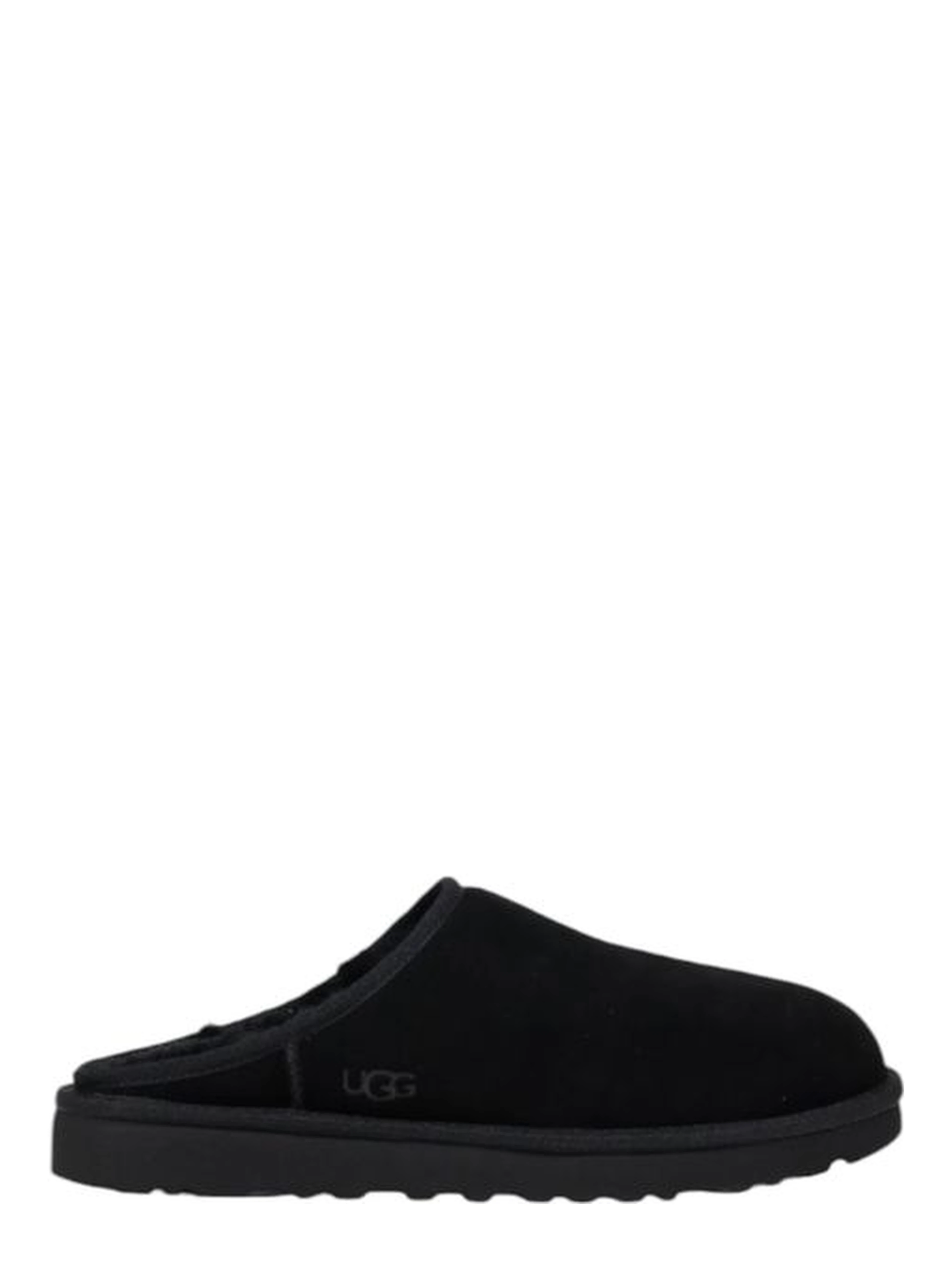 Black Suede Leather Clogs