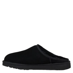 Black Suede Leather Clogs